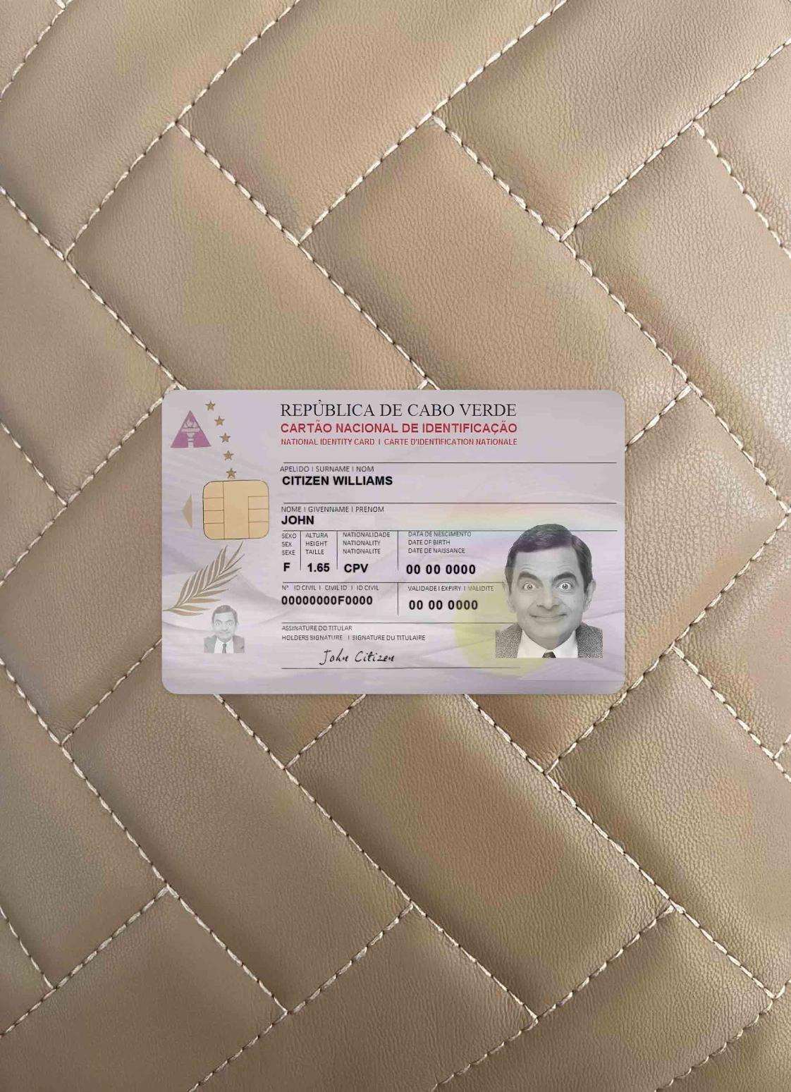 Cabo Verde ID card photolook FRONT PSD template